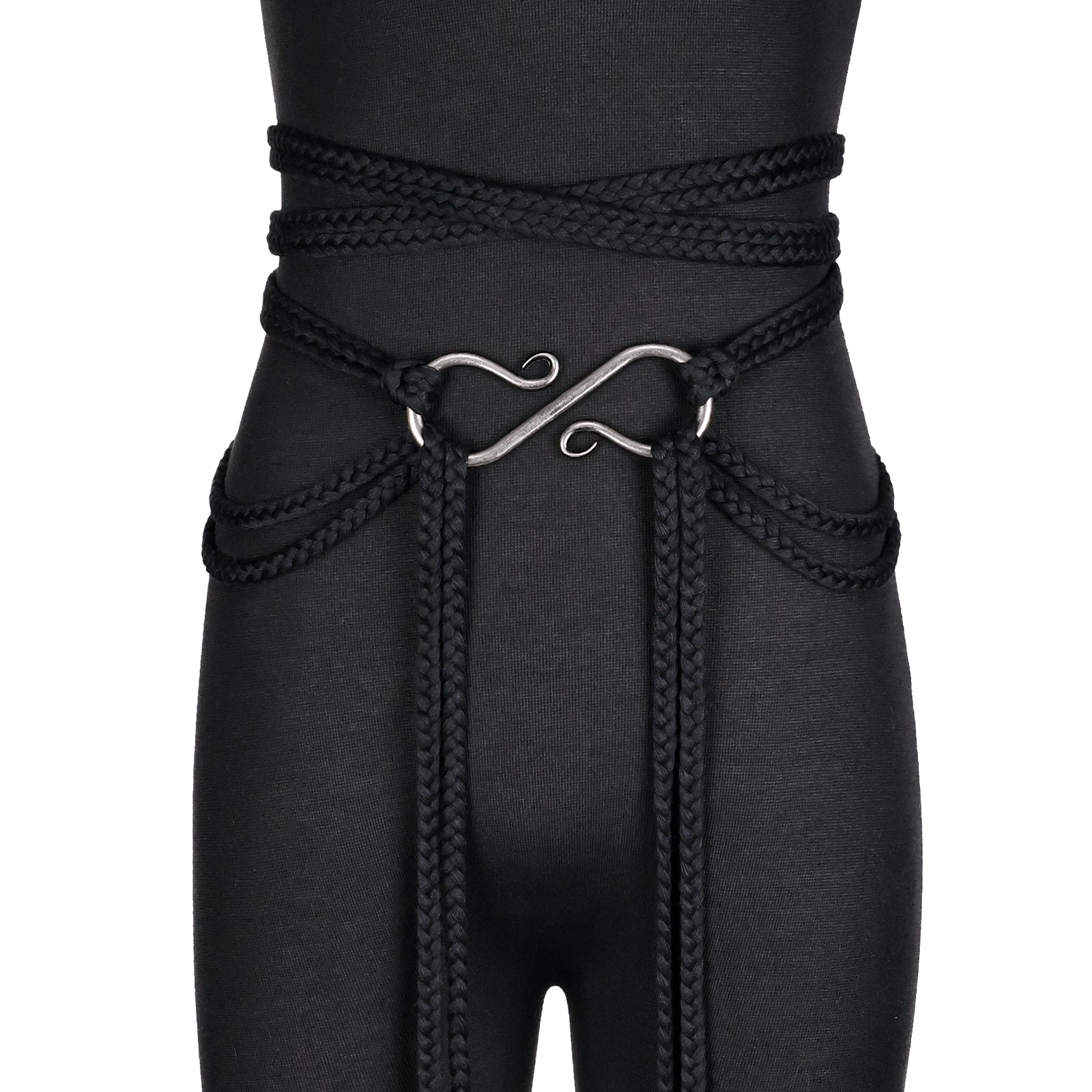HiiFeuer Medieval Rope Belt with Metal Buckle