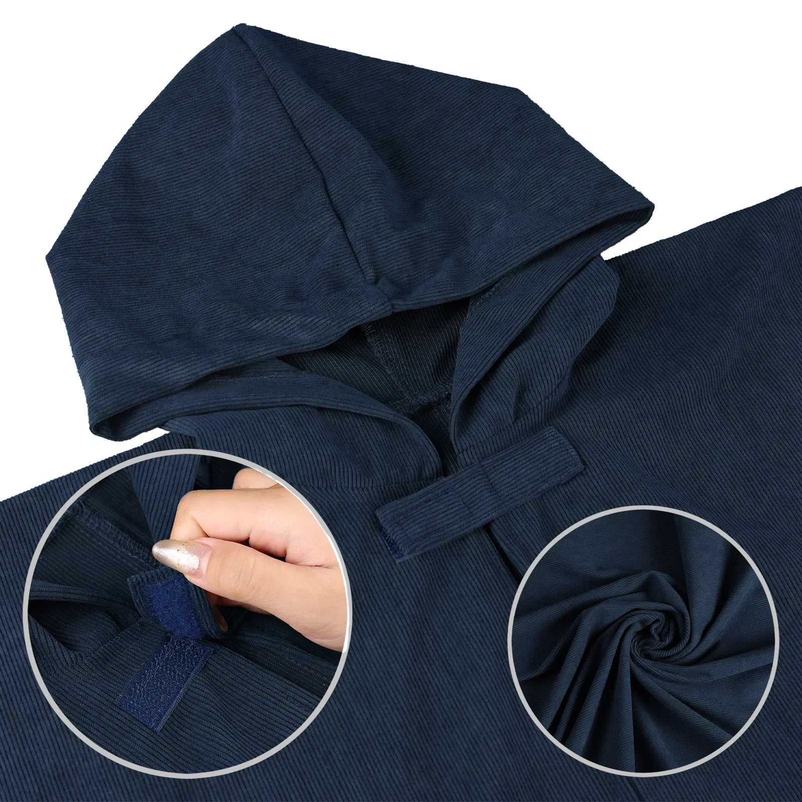 Kids Medieval Hooded Cloak with Adjustable Brooch - Corduroy Cape